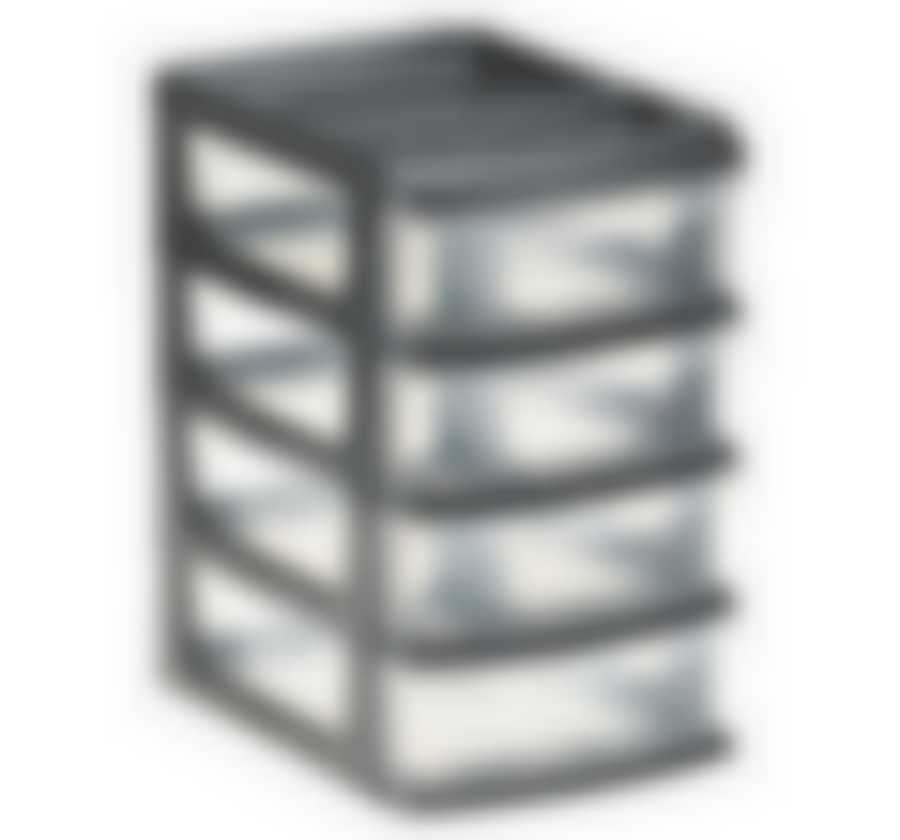 Универсальный бокс мини (4секции) Графитовый