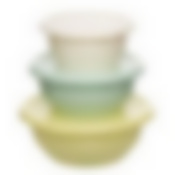 Набор мисок 1,2; 2,1; 3,2л. с крышкой микс