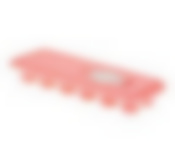 Форма для льда и шоколада СЕРДЦЕ с крышкой и клапаном коралловый