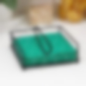 Салфетница Доляна «Столовые приборы», 17,5×18×6 см, цвет чёрный