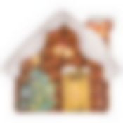 Тарелка agness “с новым годом!" в форме домика 23,5*19*2,5 см 