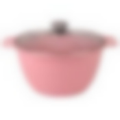 Кастрюля литая 4,0л стеклянная крышка Trendy style rose ТМ KUKMARA, к41tsr