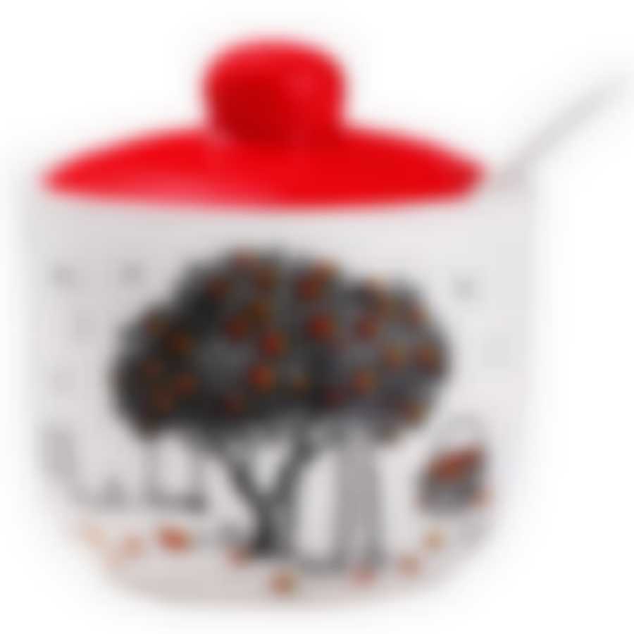 Сахарница 300 мл с ложкой Apple Tree ТМ Appetite, ZFC045-6