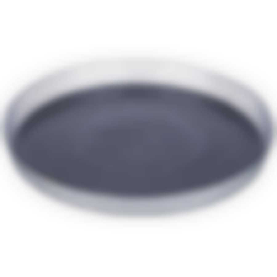 Тарелка акцентная Miracle black silver 21см