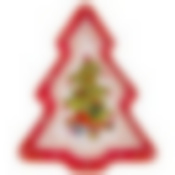 Блюдо lefard С новым годом! в форме елки 25х21х4 см красное 