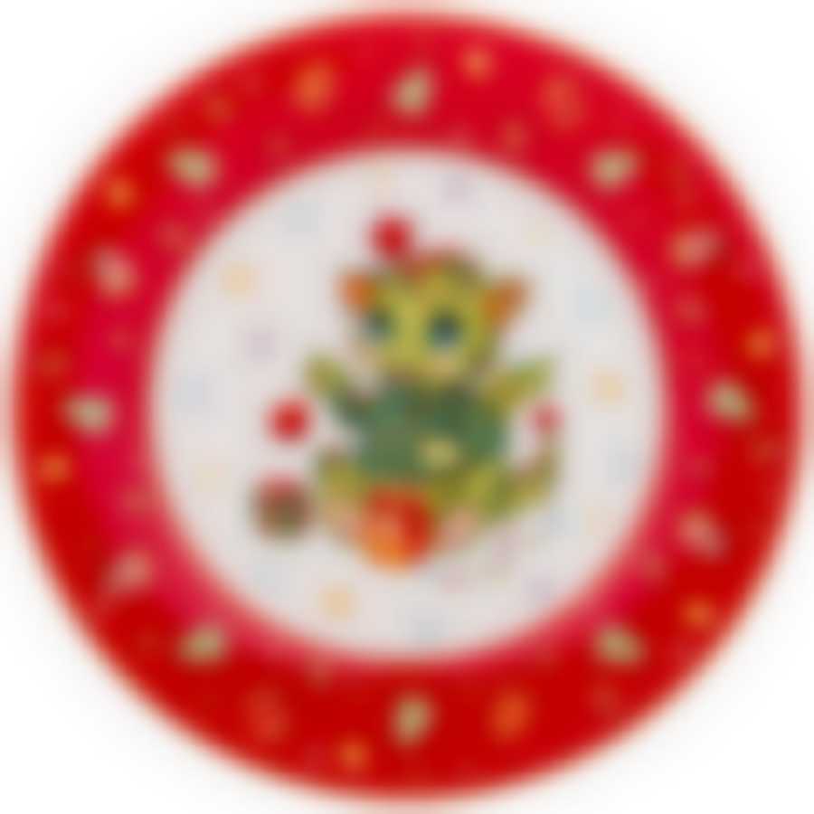 Тарелка закусочная lefard С новым годом! 19 см красная 