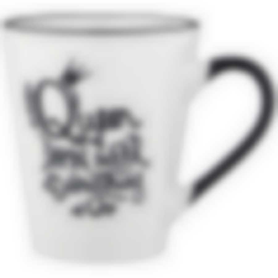 Кружка белая с черной ручкой 400 мл 13,3*9,6*11,5см