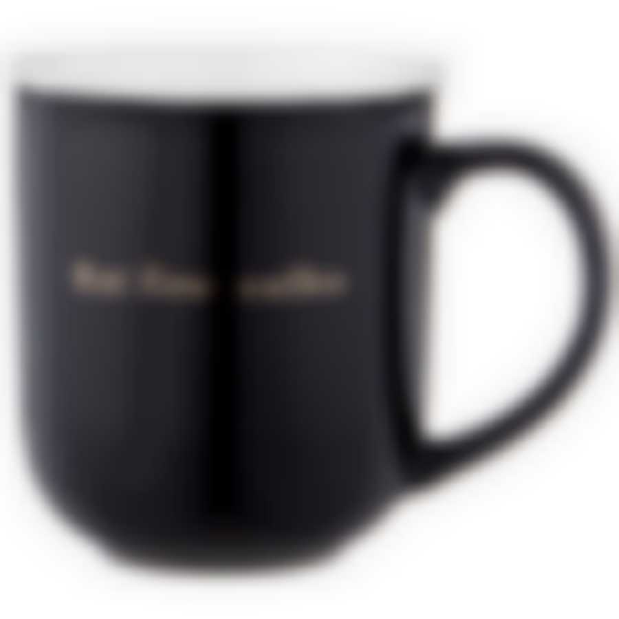 Кружка черная с золотой надписью 450 мл 13*9,3*10,7см