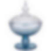 Емкость для хранения на ножке Diamant blue 10,2*10,2*15см