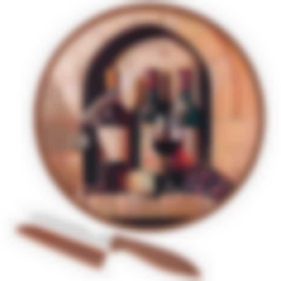 Доска разделочная с ножом диаметр 27,5*1.2 см