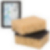 Губка хозяйственная. Набор 2 шт. Размер 9,5х7х3,7 см (бежевый/черный) NEW