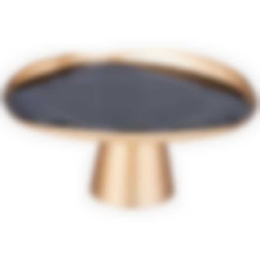 Блюдо на ножке Bohemia black 28см