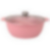 Кастрюля-жаровня литая 4,0л стеклянная крышка Trendy style rose ТМ KUKMARA, ж41tsr