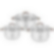 Набор кастрюль agness со стекл.крышками 6пр.1,7/2,6/3,5 л. размер 16x9,5/18x11,5/20x12.5 см