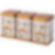 Набор емкостей для хранения Paradise bird из 3-х штук, 10,5х10,5х16 см, 1,7л