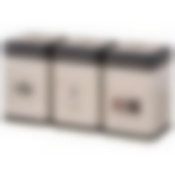 Набор емкостей для хранения English breakfast из 3-х штук, 10,5х10,5х16 см, 1,7л