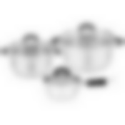 Набор кастрюль и ковш agness со стекл.крышками 6пр.0,9/2,6/3,5 л. размер 14x7,5/18x11,5/20x12.5 см