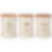 Набор емкости для сыпучих из 3 шт agness Арктик 1,3 л.диаметр 11 см высота 14 см