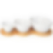 Набор салатников lefard Native 3 шт. 175/100/50 мл на дер. подставке 21,1*11,5*1,3 см 