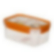 Контейнер для продуктов LOCK&OK с декором 1,1л (Оранжевый)