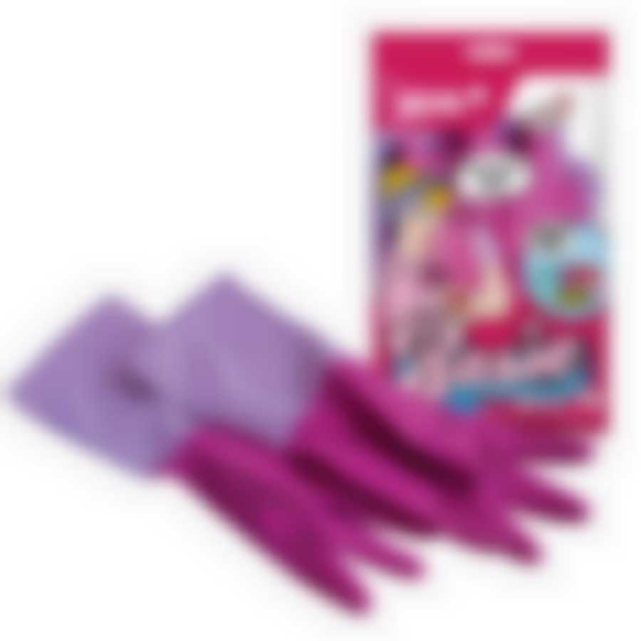 Перчатки резиновые с удлинённой манжетой ароматизированные Роза YORK (L)