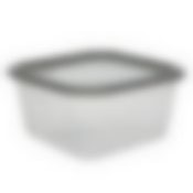 Емкость для продуктов квадратная 1,7л Fusion серый светлый