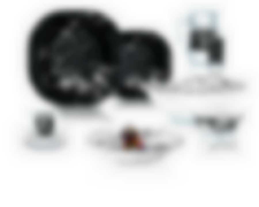 Набор столовый CARINA MARBLE BLACK 44 предмета