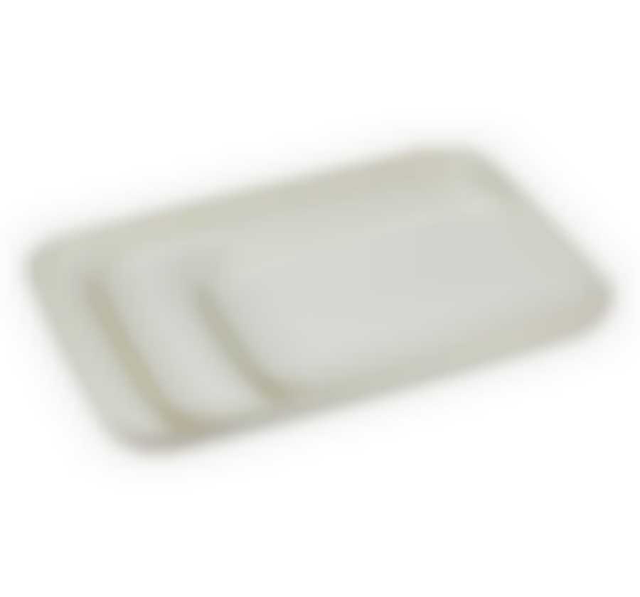 Подносы. Набор из 3х штук белый ротанг