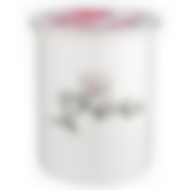 Керамическая банка с вакуумной крышкой Flower белая, маленькая 0,7 л.