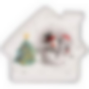 Тарелка agness “с новым годом!" в форме домика 23,5*19*2,5 см 