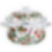 Кастрюля agness эмалированная с эмал.крышкой серия Фруктовая корзина , 5.0 л, 24*14 см