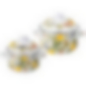 Набор кастрюль agness эмалированных серия Фруктовая корзина , 4пр. 1,5л и 2,8л, 16х10см, 20х12см