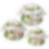 Набор кастрюль agness эмалированных серия Фруктовая корзина , 6пр. 1,5/2,8/3,6л,16х10/20х12/22х13см