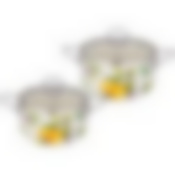 Набор кастрюль agness эмалированных серия "секретные ингредиенты, 4пр. 2,0л и 2,8л, 18х11см, 20х12см