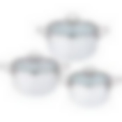 Набор кастрюль agness эмалированных серия Вивьен , 6пр. 2,0/2,8/3,6л, 18х11/20х12/22х13см