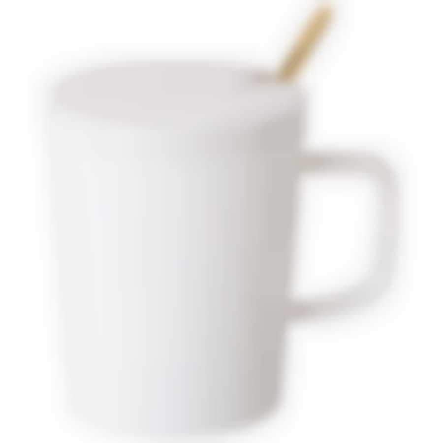 Кружка lefard Herbal  с крышкой и металл. ложкой 350 мл 