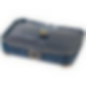 Менажница lefard Herbal 4 секции 31*22*11 см со стеклянной крышкой синяя 