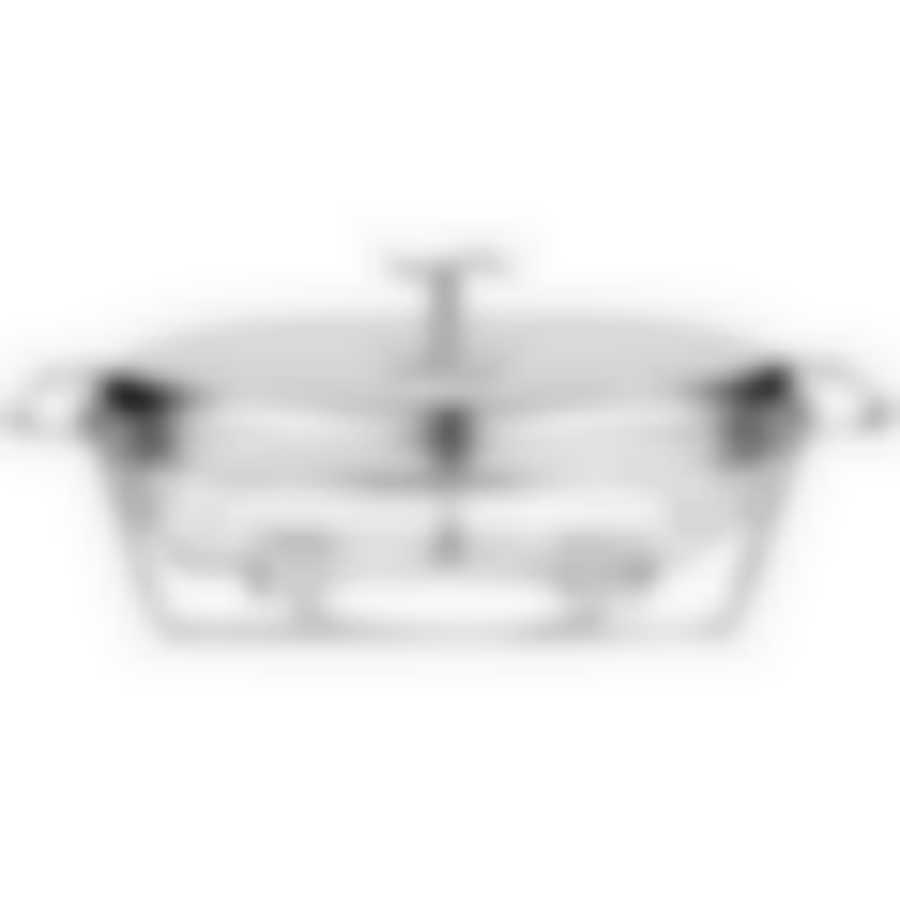 Мармит agness овальный 2 отсека silver 2,6l