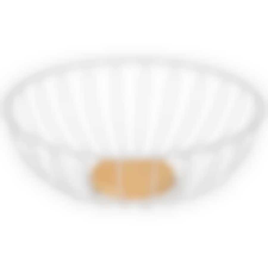 Фруктовница agness металлическая цвет: white, 25х9 см