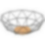 Фруктовница agness металлическая цвет: black, 28х10 см