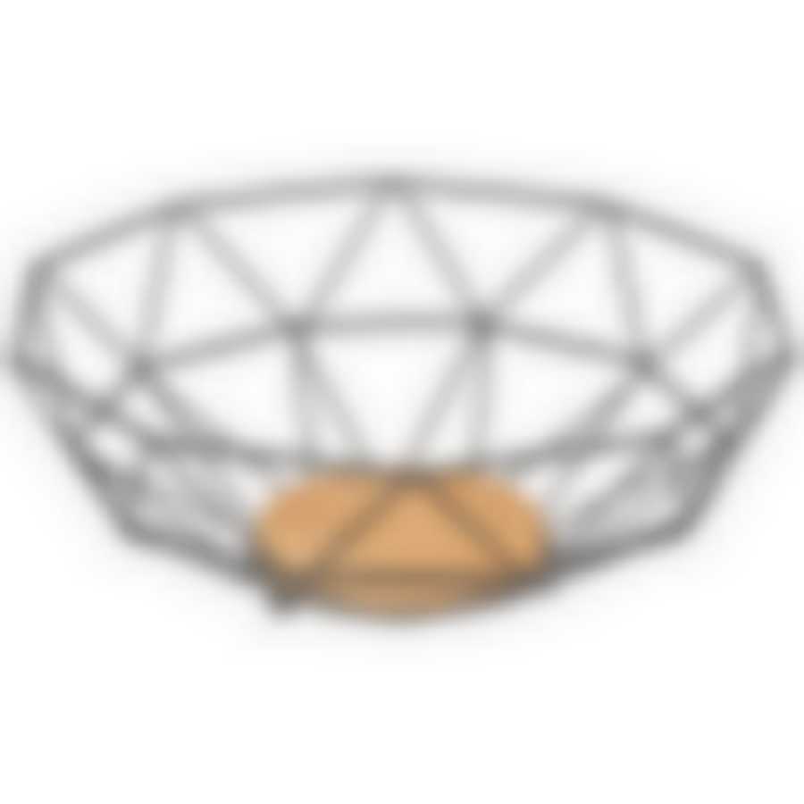 Фруктовница agness металлическая цвет: black, 28х10 см