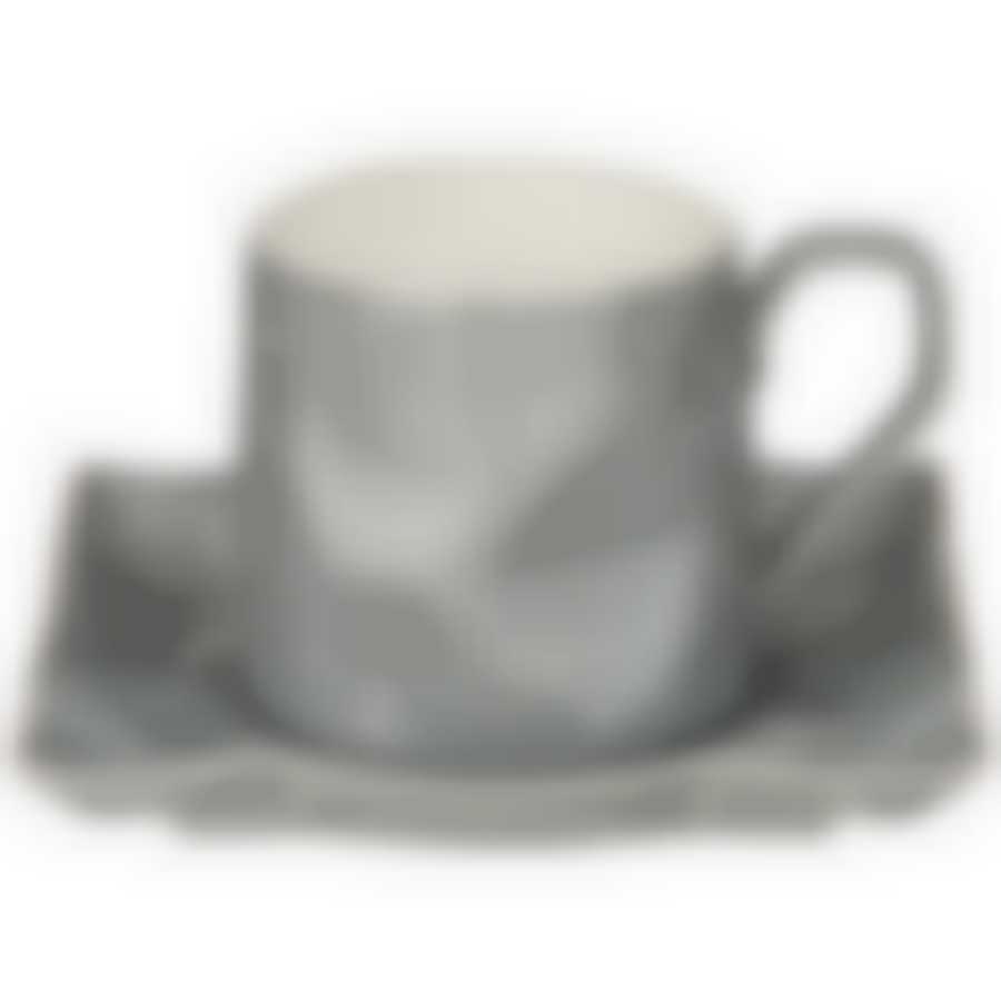 Чайная пара lefard Раффл 220 мл серая 