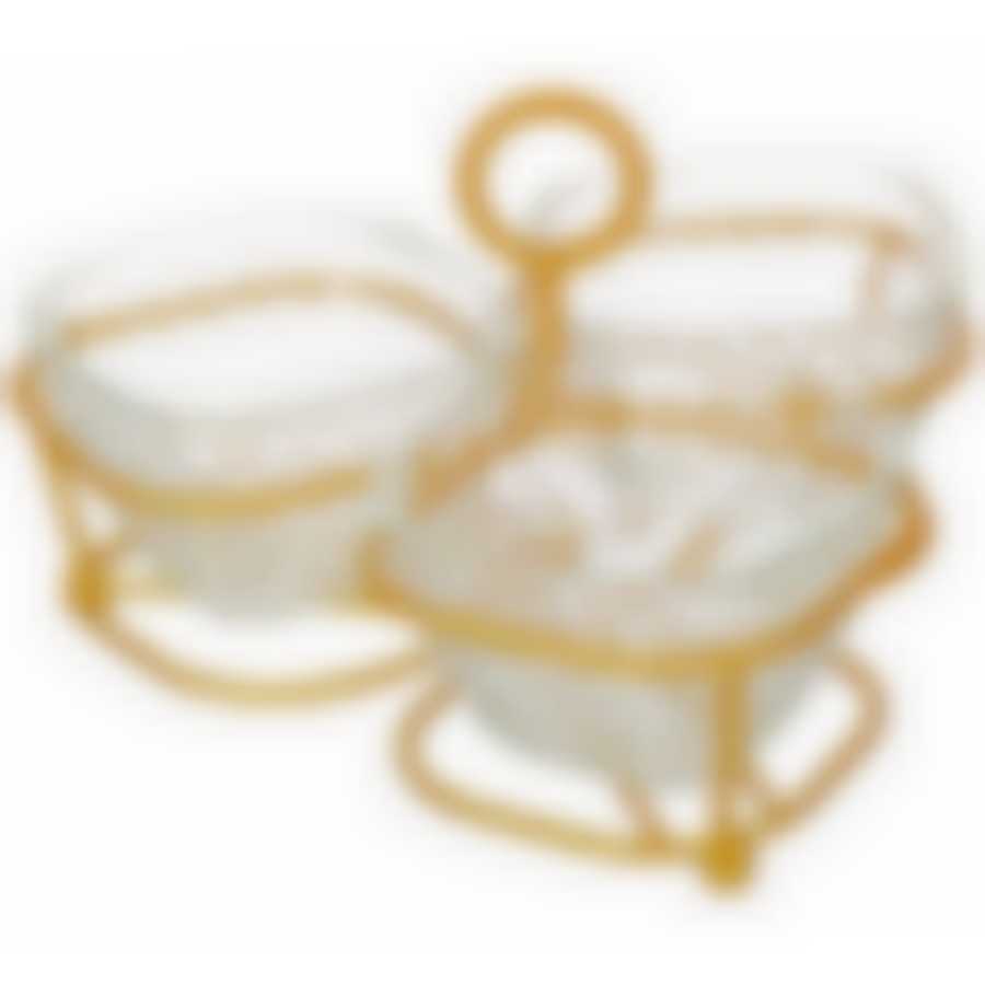 Менажница 3 секции на подставке 250 мл 10,3*10,3*6,5см