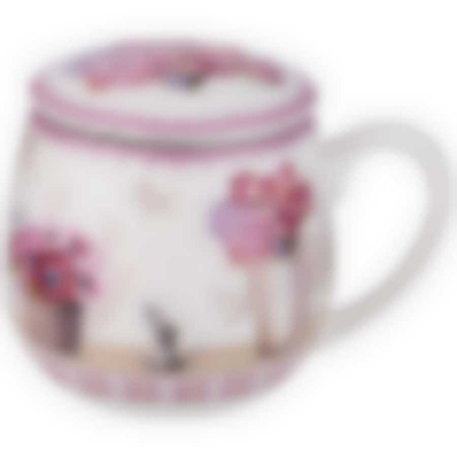 Кружка заварочная с металл. ситом и фарфор. крышкой 420 мл