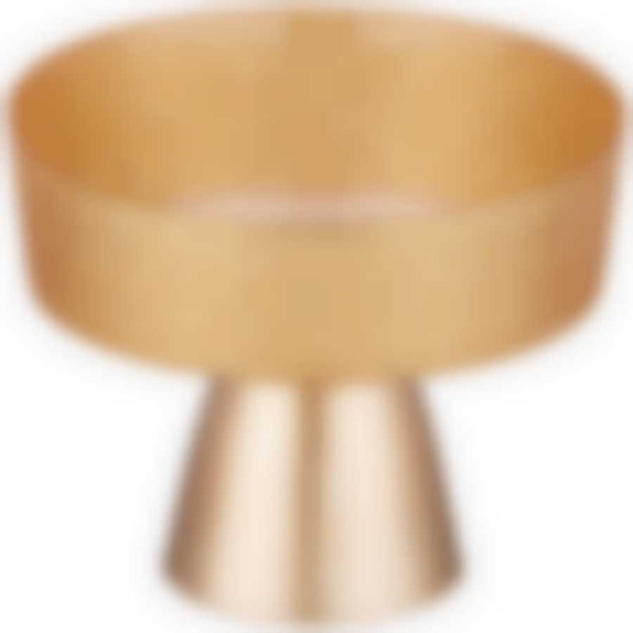 Блюдо на ножке Bohemia gold глубокое d=16см