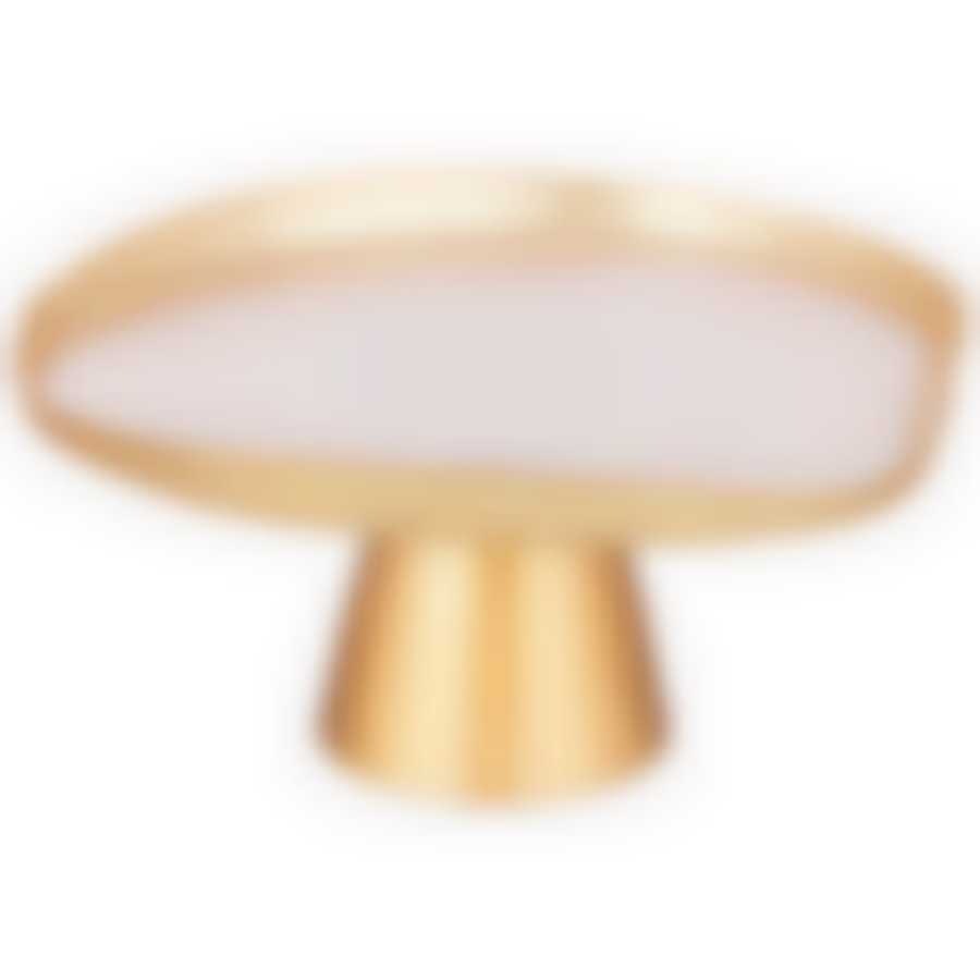 Блюдо на ножке Bohemia white d=21см