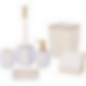 Набор для ванной комнаты 6 пр., 4.5л, бежевый с золотом