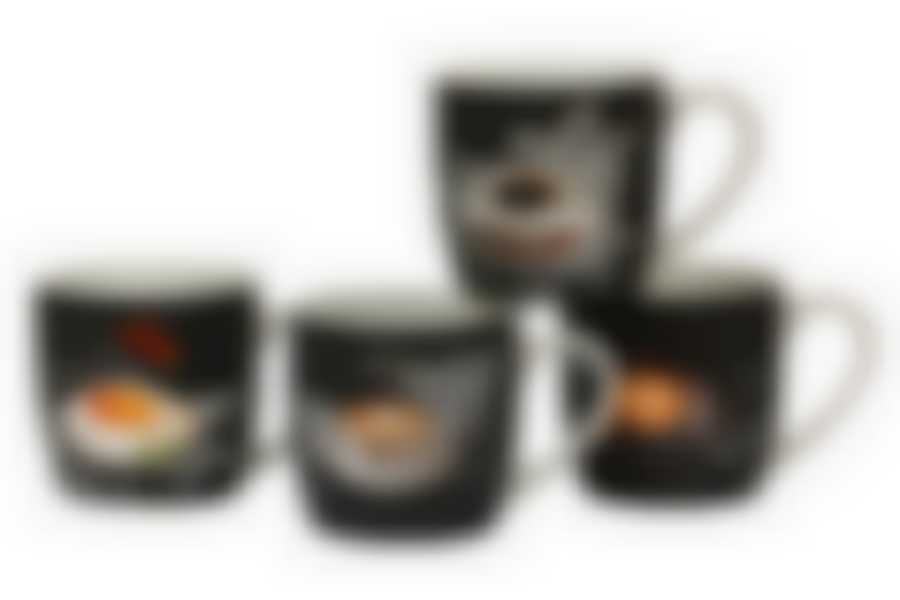 Кружка бочка низкая 340мл "Кофеман" MIX