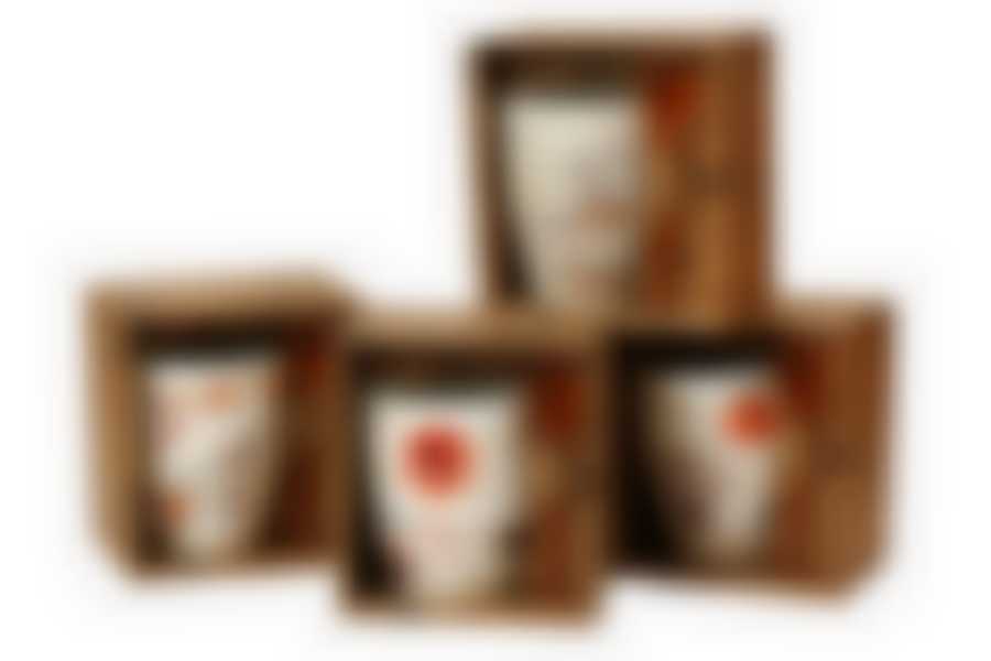 Кружка бочка с ложкой 340мл "Кофейный дворик" MIX