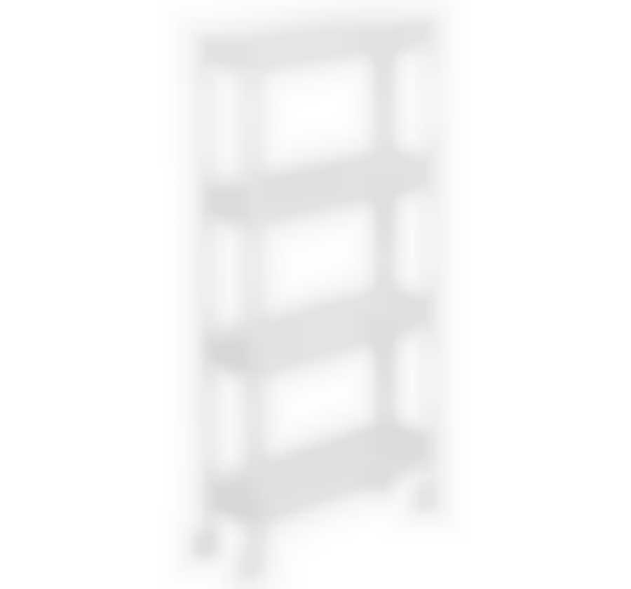 Этажерка узкая на колесах (4 секции)  Белый